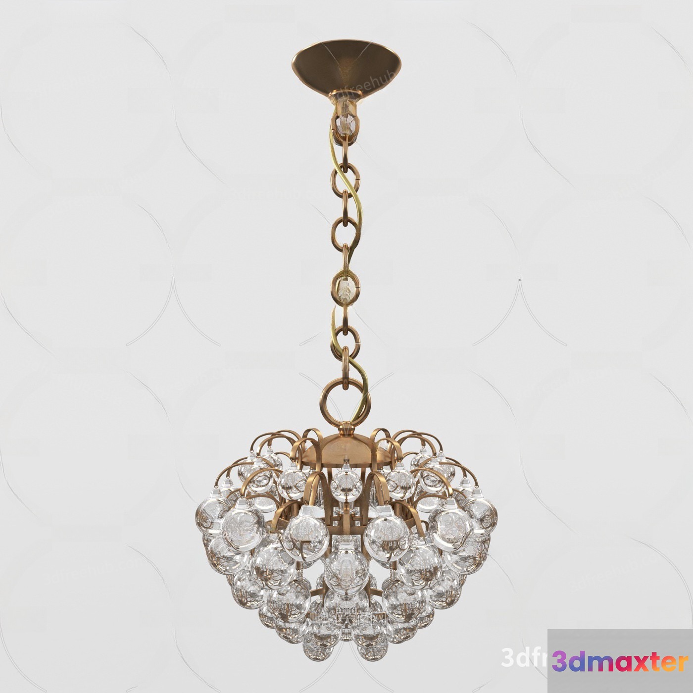 Gold Light Fixture 3D Model - 19153 - VRAY Render