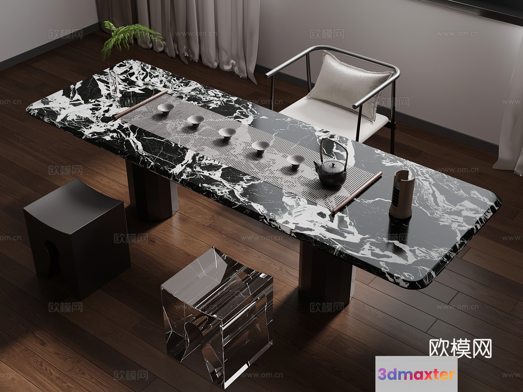 Modern Minimalist Office 3D Model - 560 - VRAY Render