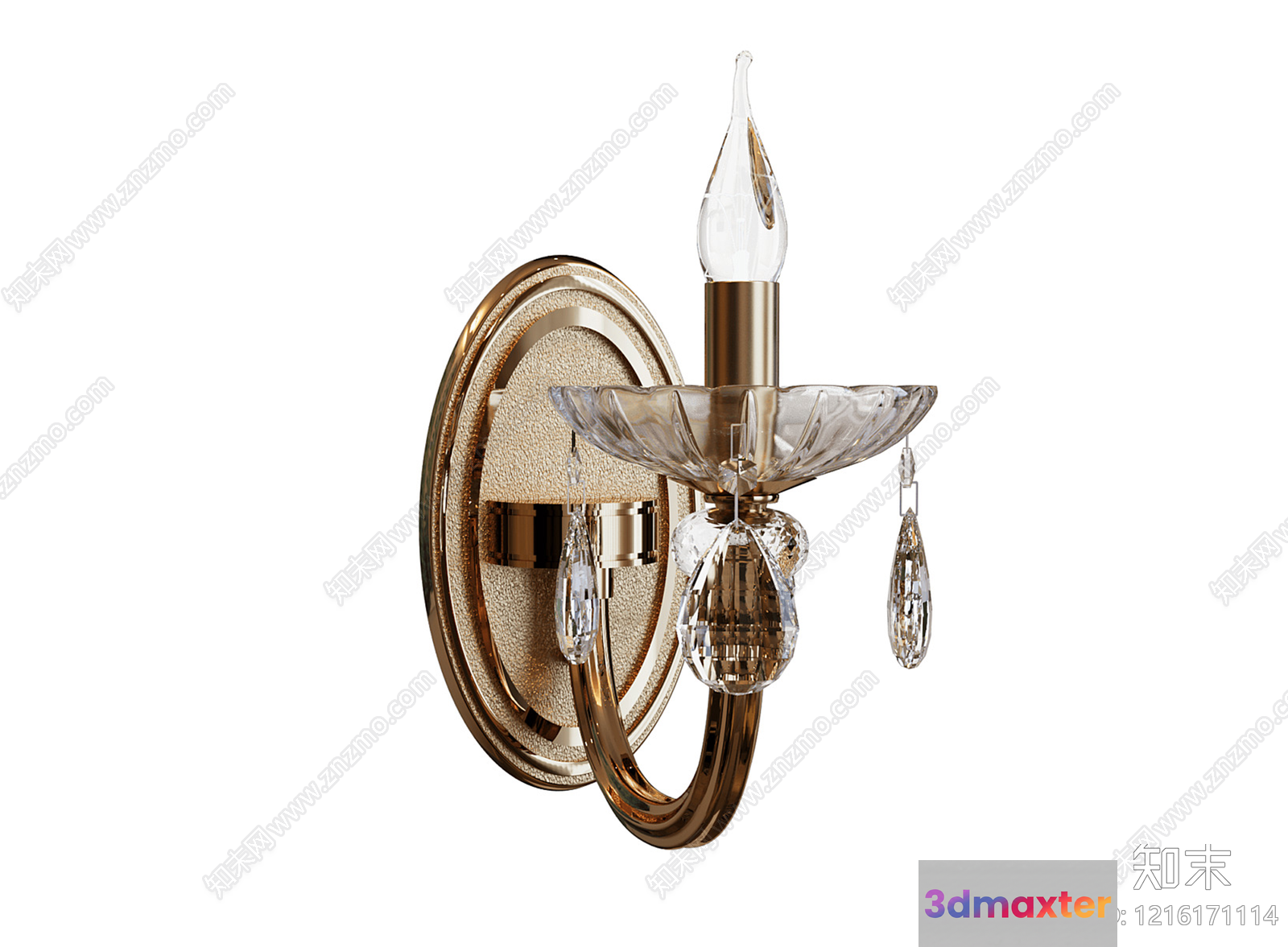 Gold Light Fixture 3D Model - 13775 - VRAY Render