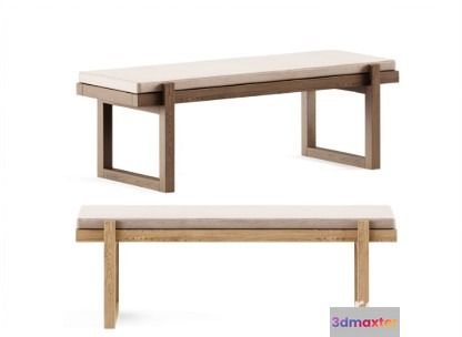 Modern Wooden Bench 3D Model - 21499 - VRAY Render