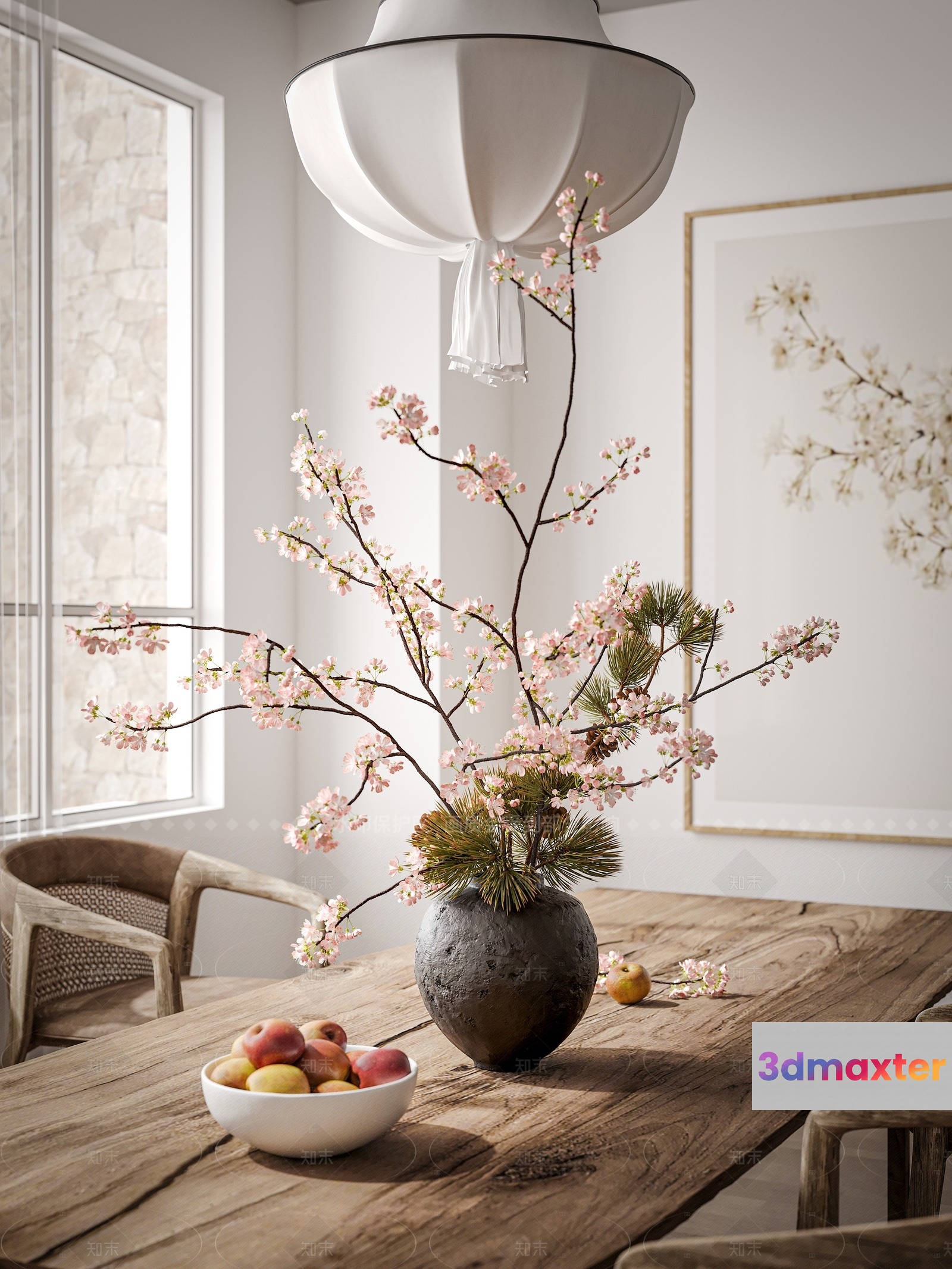 Modern Dining Table 3D Model - 2386 - VRAY Render