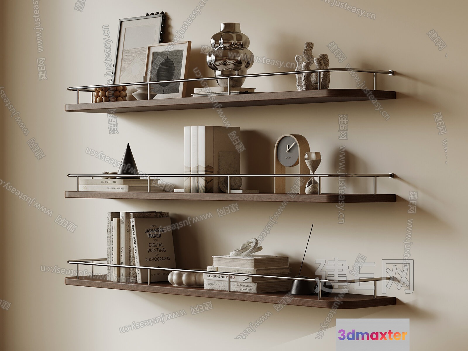 Modern Shelving Unit 3D Model - 4901 - VRAY Render