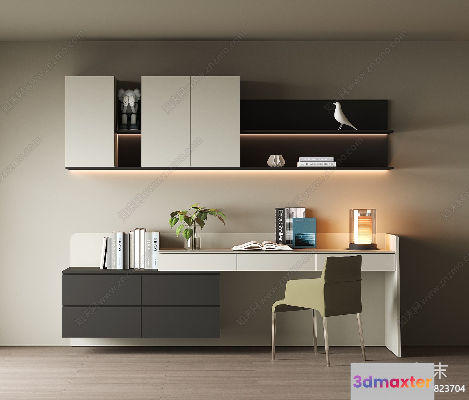 Modern Home Office 3D Model - 9976 - VRAY Render