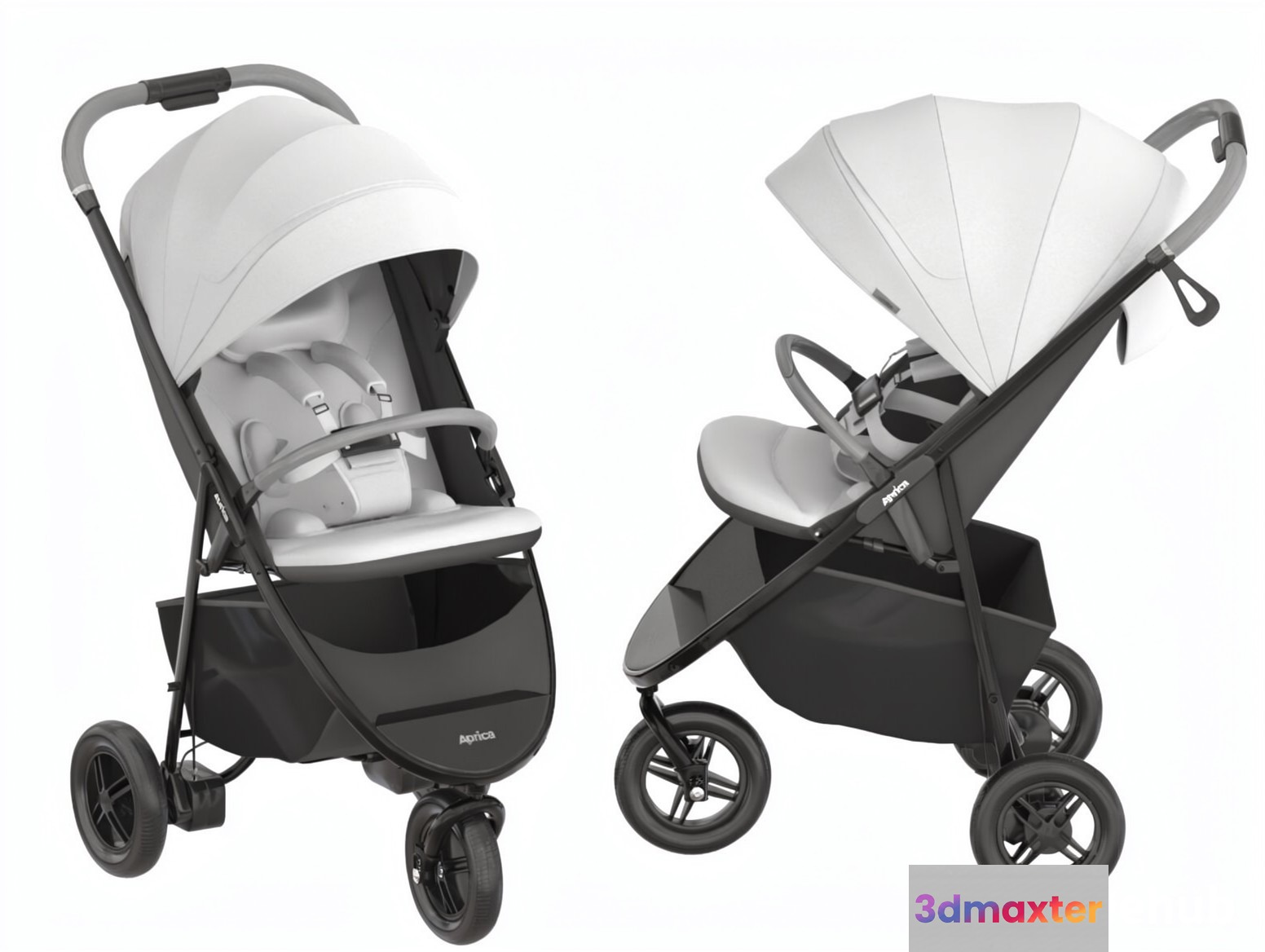 Modern Baby Stroller 3D Model - 9075 - VRAY Render