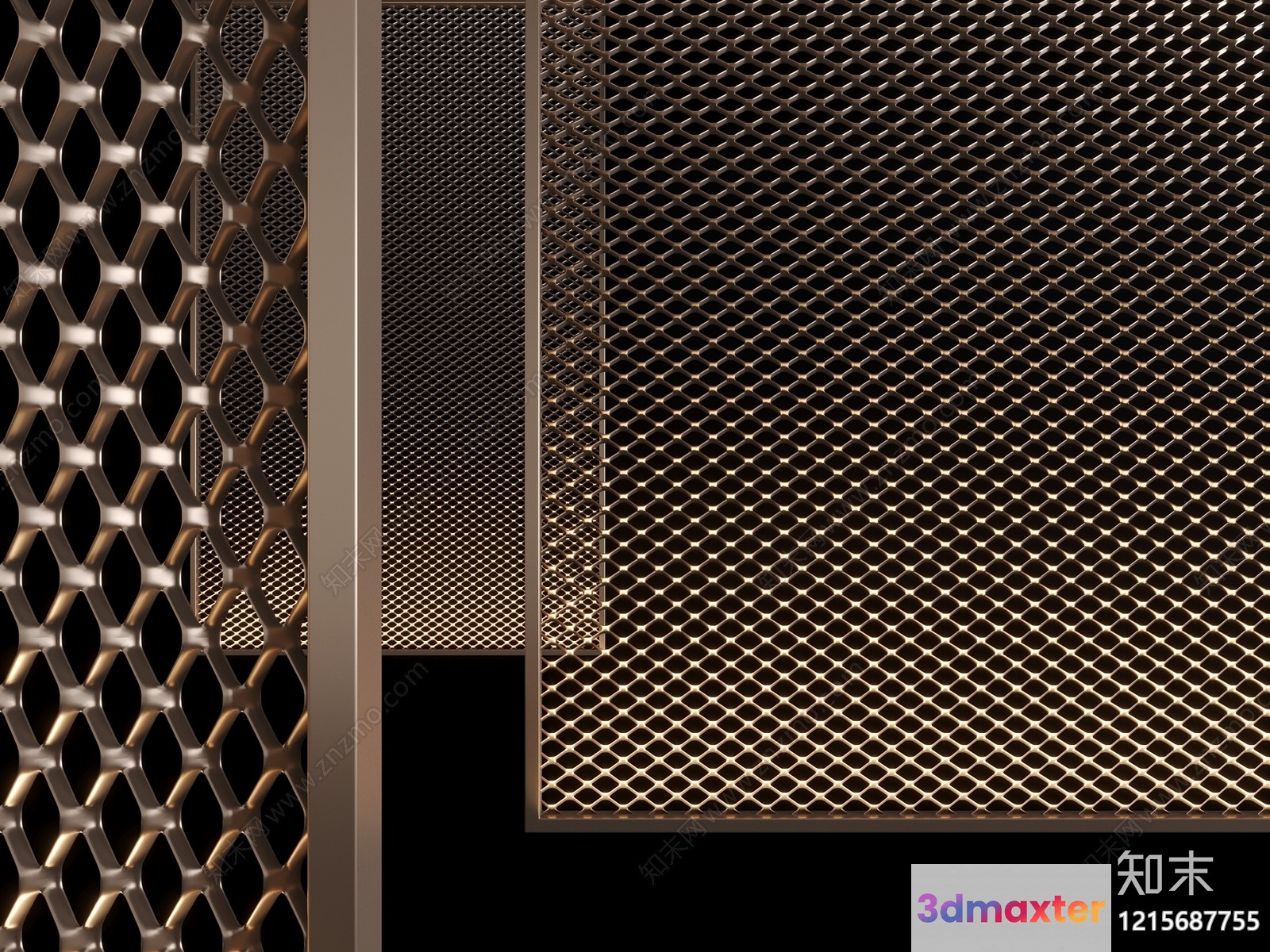 Metallic Grate 3D Model - 15164 - VRAY Render