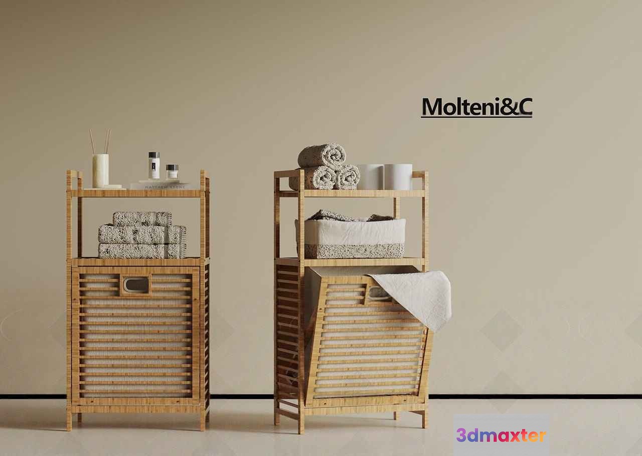 Wooden Storage Units 3D Model - 102 - VRAY Render