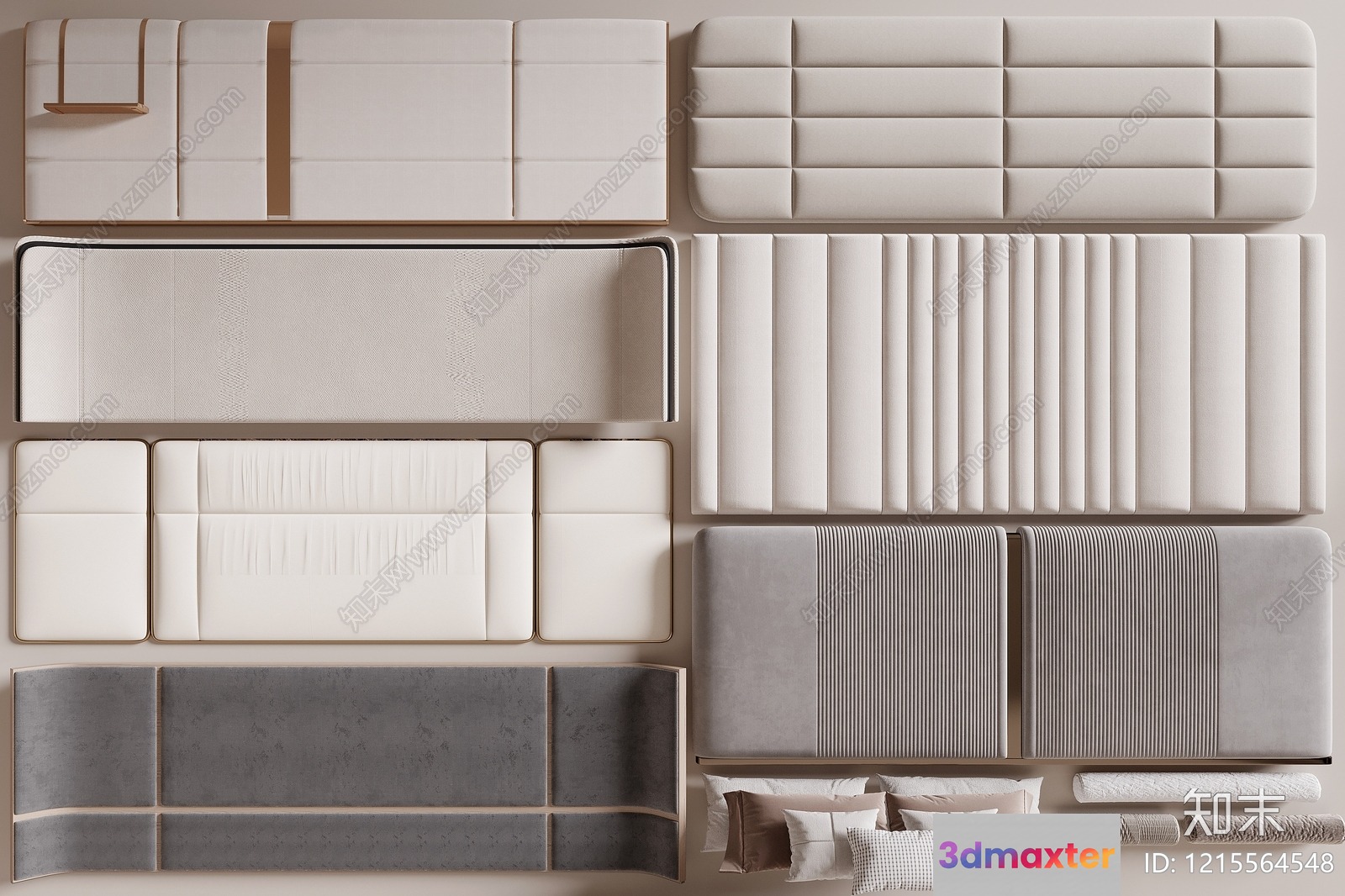 Modern Headboards 3D Model - 10717 - VRAY Render
