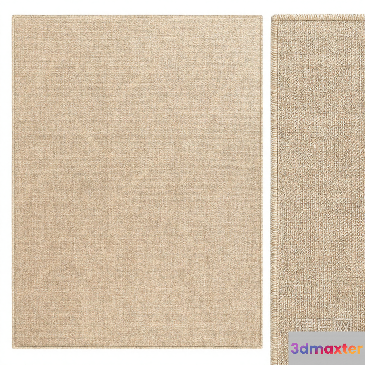 A Beige Rug 3D Model - 15314 - CORONA Render