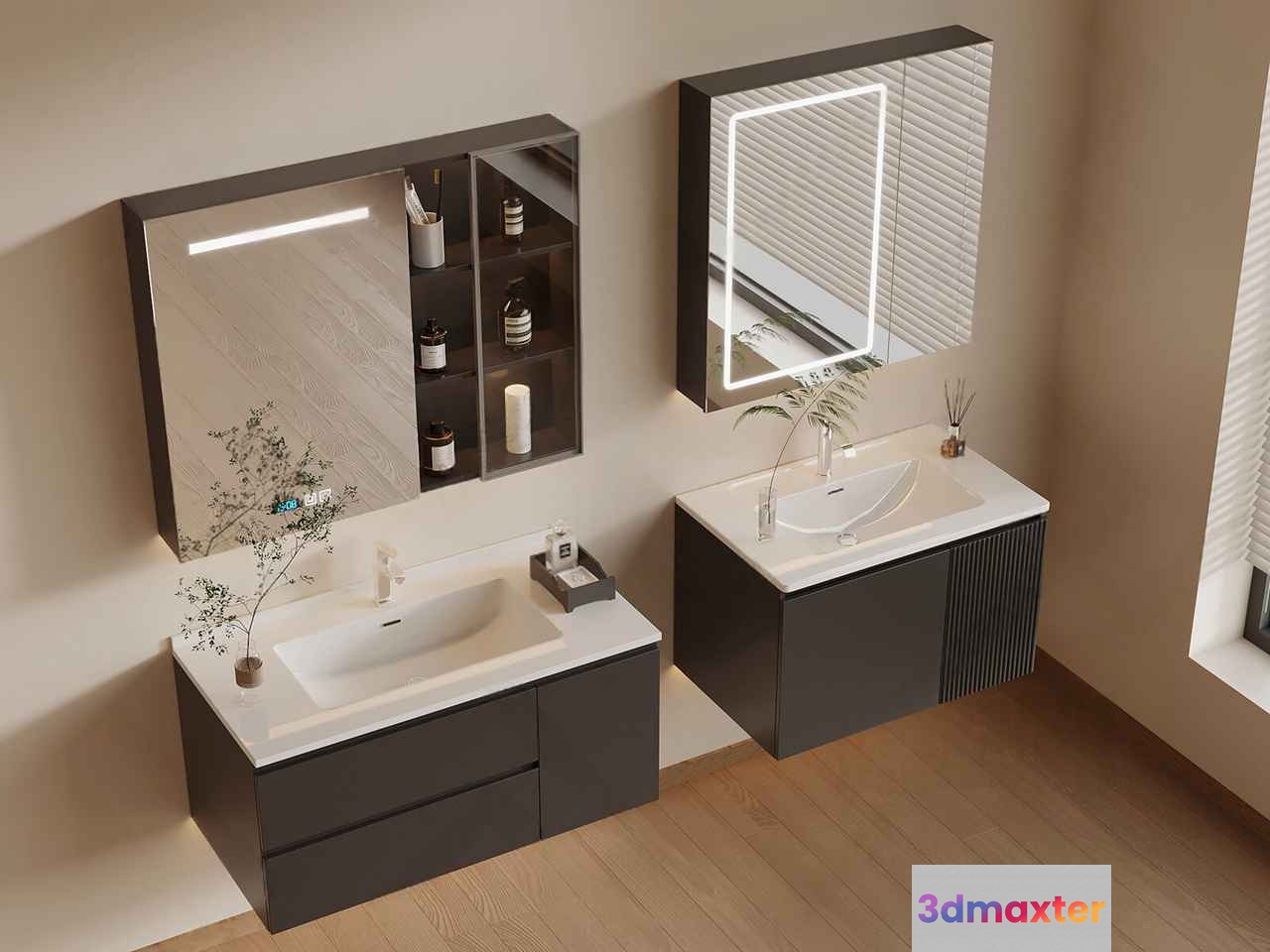 Modern Bathroom Vanity 3D Model - 5984 - VRAY Render