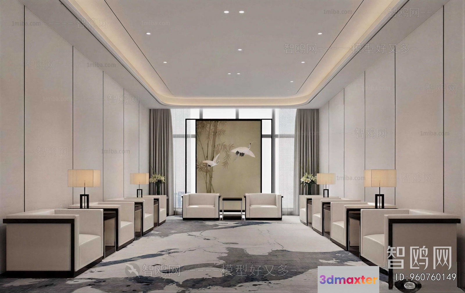 Modern Living Room 3D Model - 4646 - VRAY Render