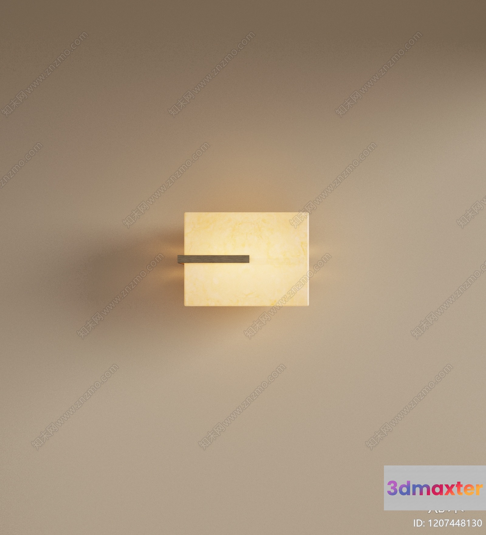 A Square Light Fixture 3D Model - 11044 - VRAY Render
