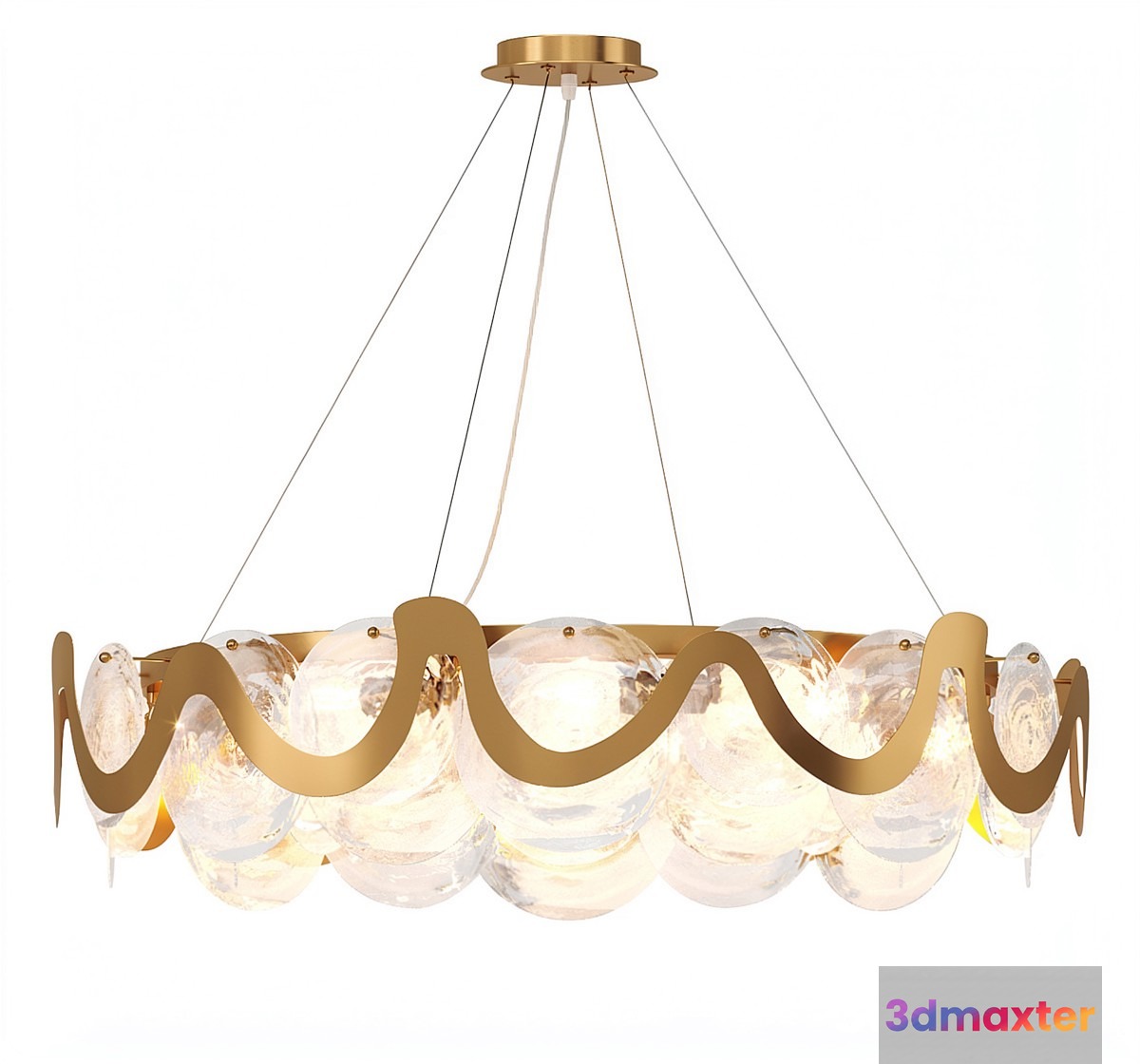Gold Light Fixture 3D Model - 15786 - VRAY Render