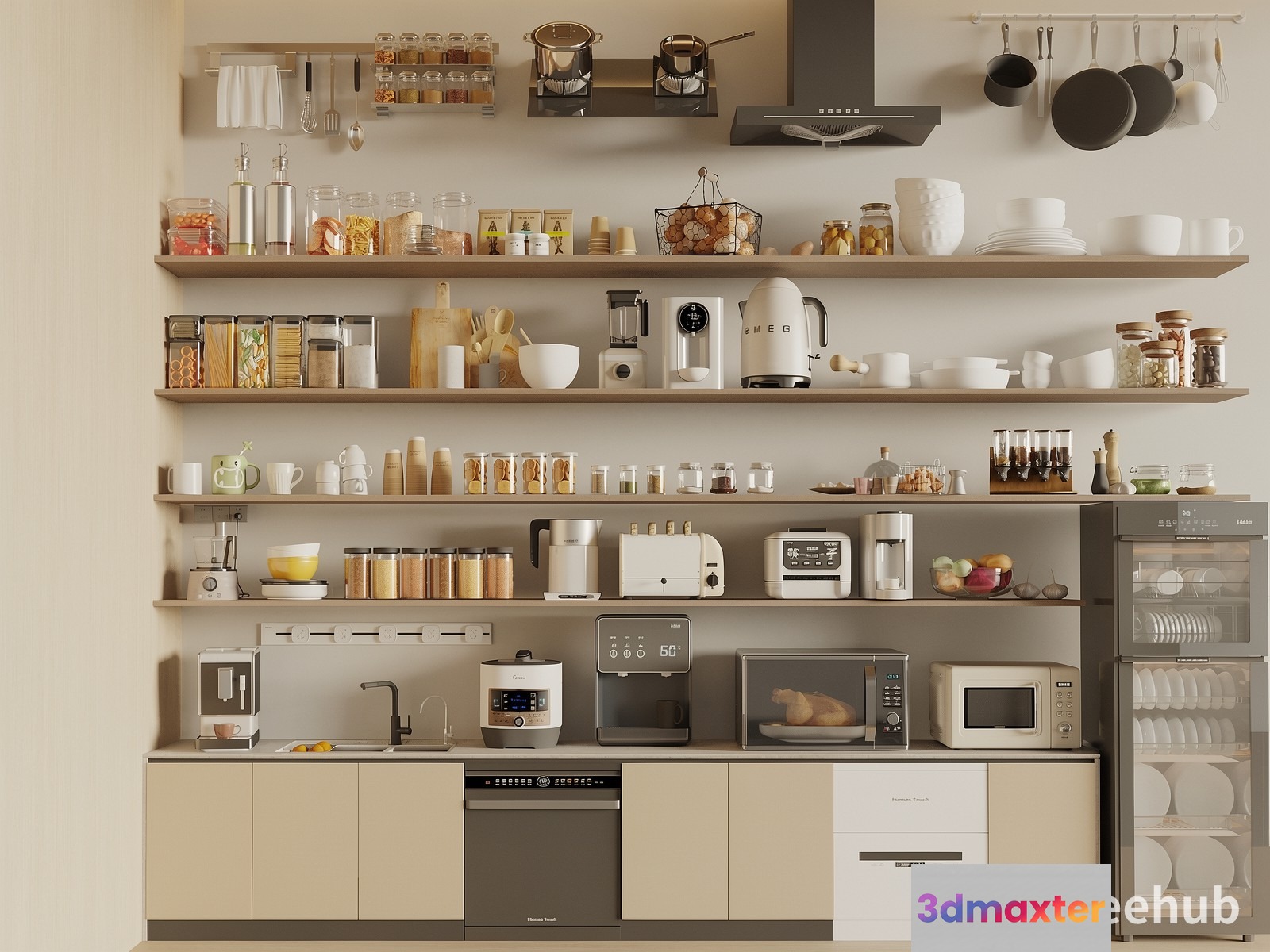 Modern Kitchen 3D Model - 22873 - VRAY Render