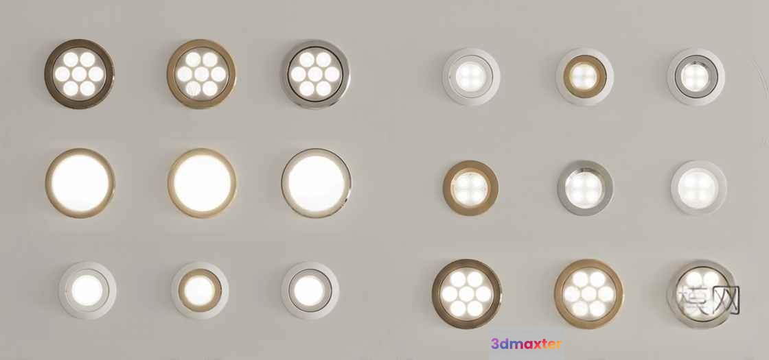 Gold Light Fixtures 3D Model - 15949 - VRAY Render