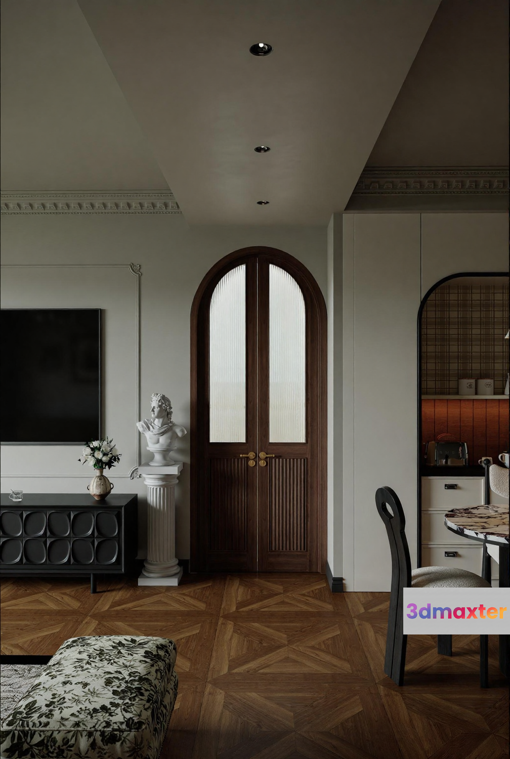 Modern Living Room 3D Model - 5218 - VRAY Render