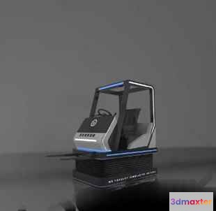 A Futuristic-Looking Car 3D Model - 6620 - VRAY Render