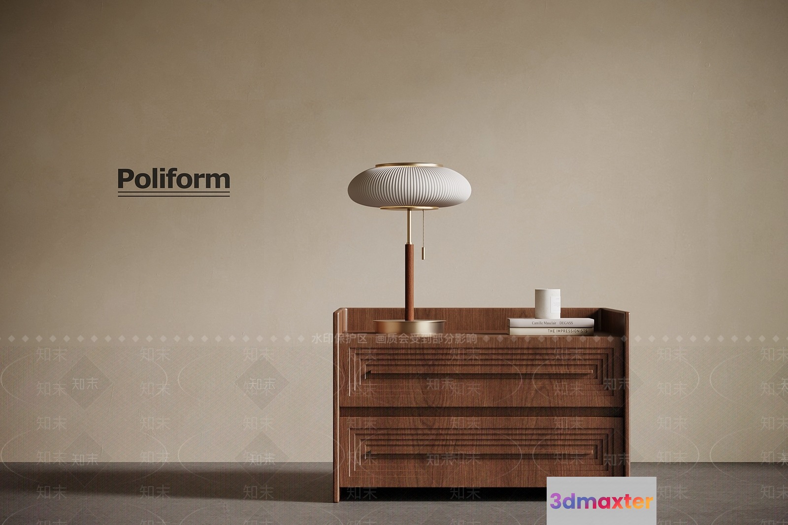 Modern Wooden Furniture 3D Model - 14459 - VRAY Render