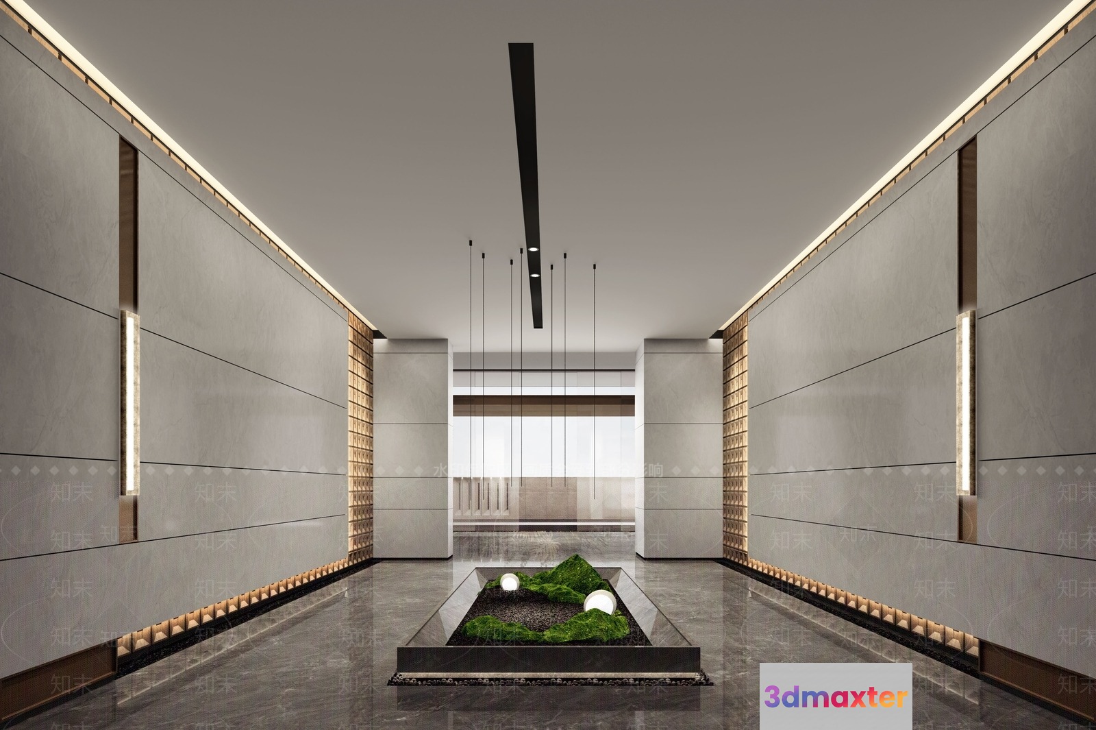 A Modern Minimalist Interior 3D Model - 11539 - VRAY Render