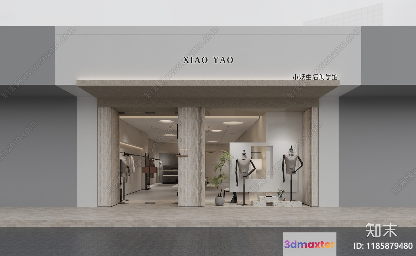 A Clothing Store 3D Model - 11491 - VRAY Render