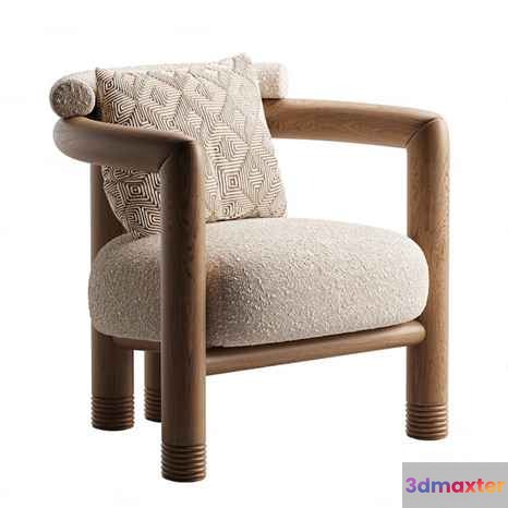 Wooden Armchair 3D Model - 9303 - CORONA Render