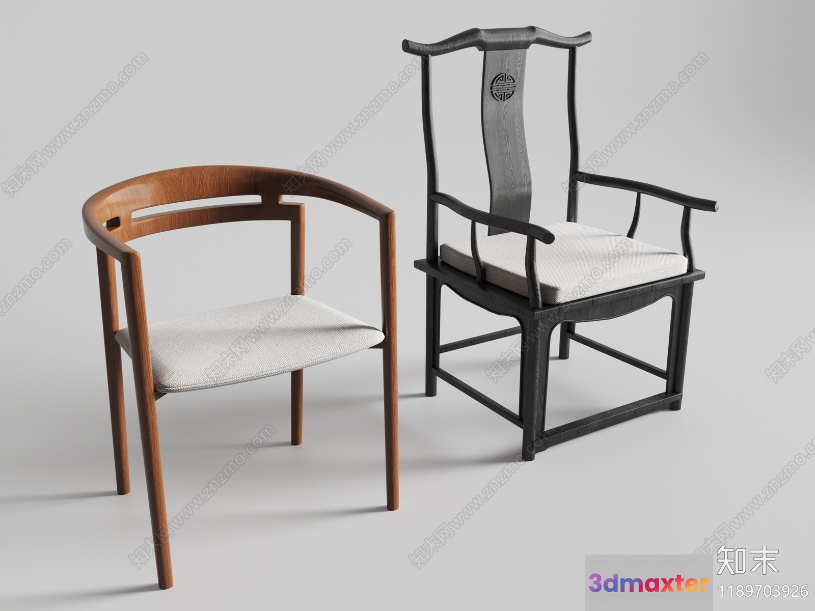 Modern Wooden Chair 3D Model - 14896 - VRAY Render