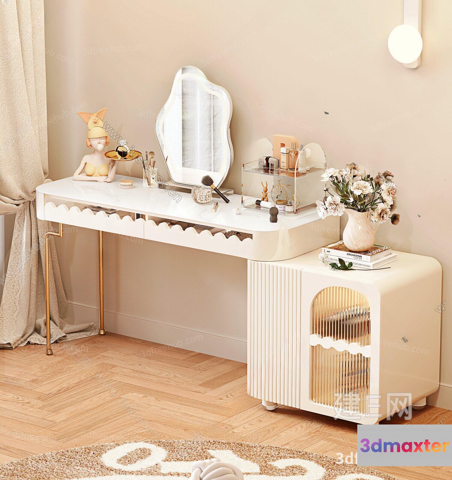 Modern Vanity Table 3D Model - 19684 - VRAY Render