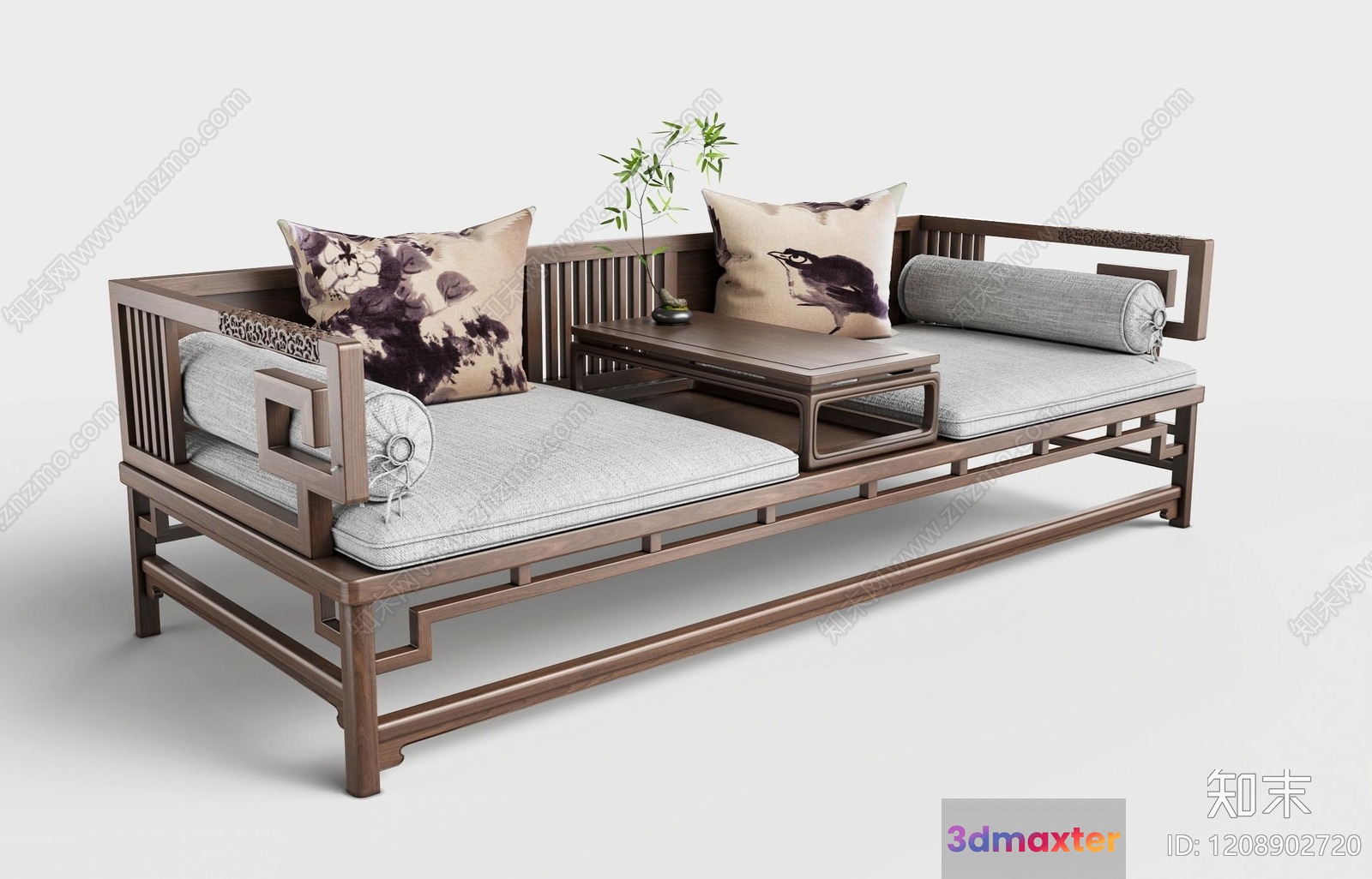 Traditional Chinese Sofa 3D Model - 18290 - VRAY Render