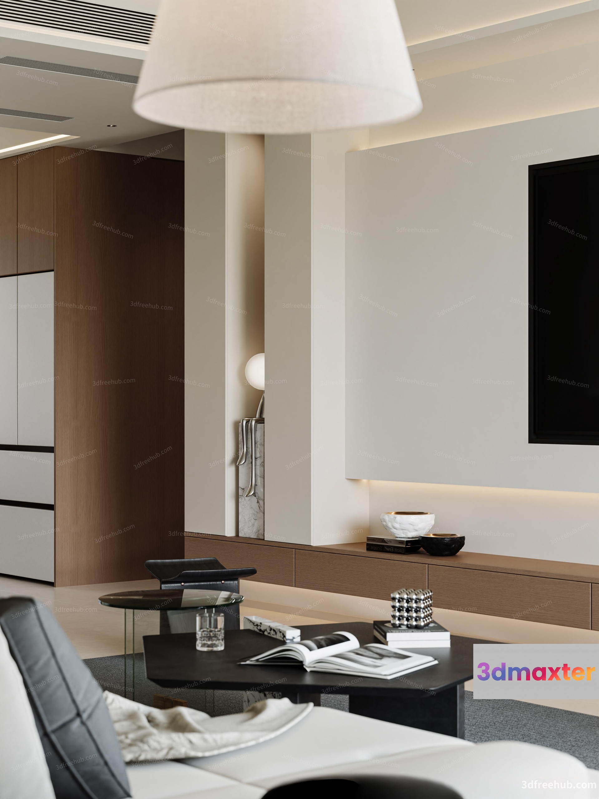 Modern Living Room 3D Model - 6948 - VRAY Render