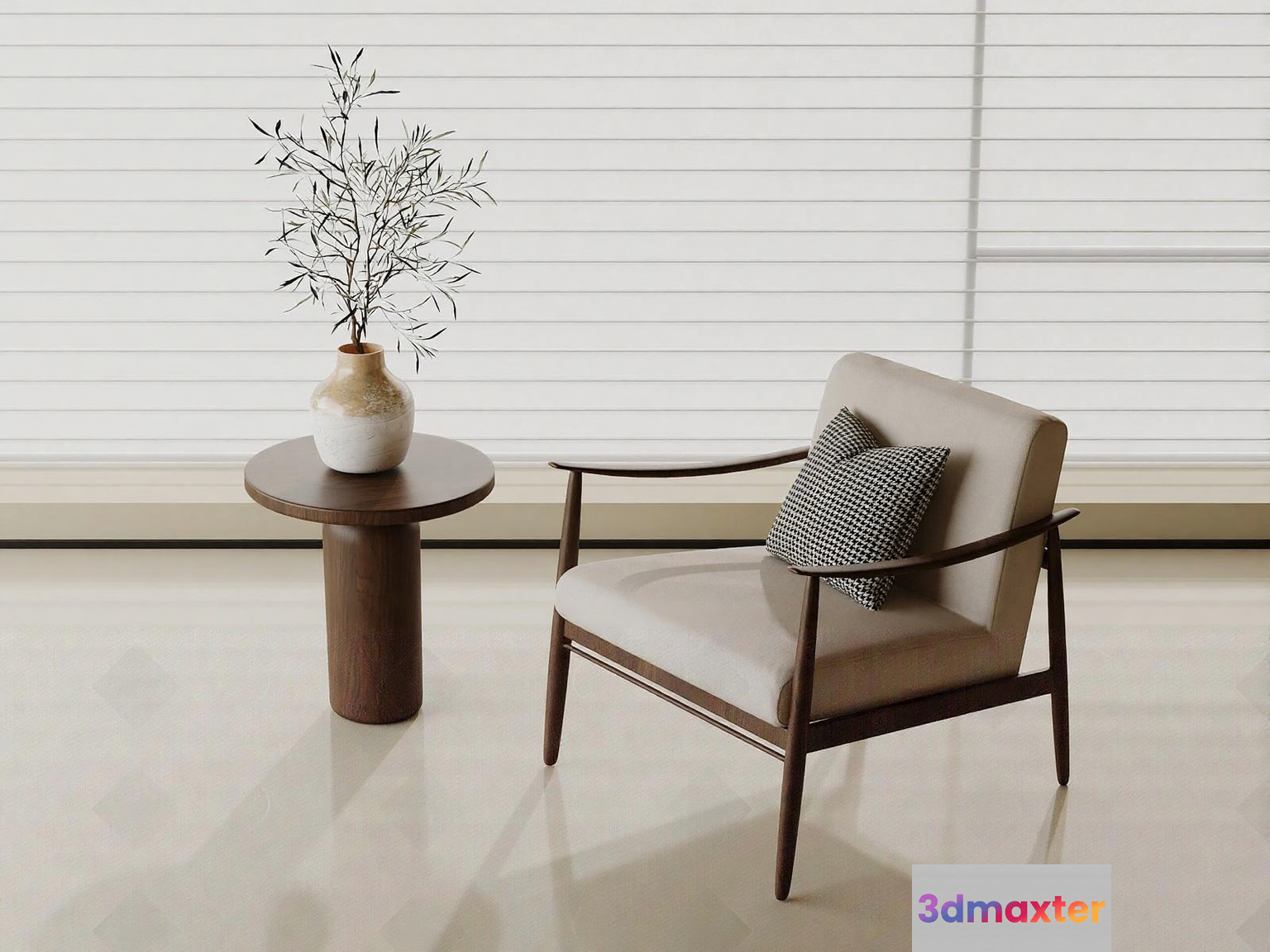 Modern Living Room 3D Model - 15220 - VRAY Render