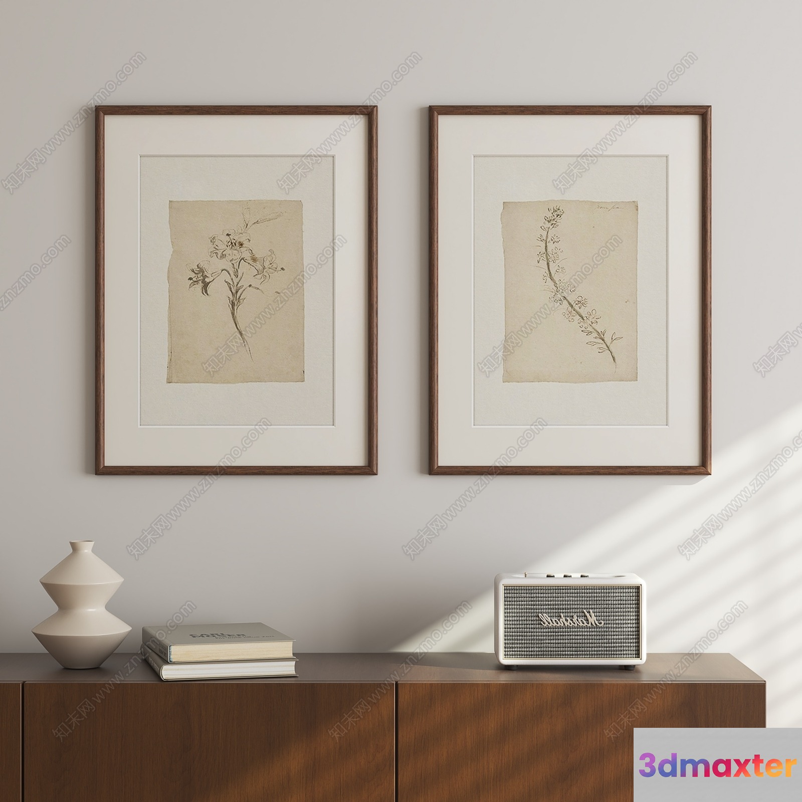 Minimalist Art Display 3D Model - 2161 - VRAY Render