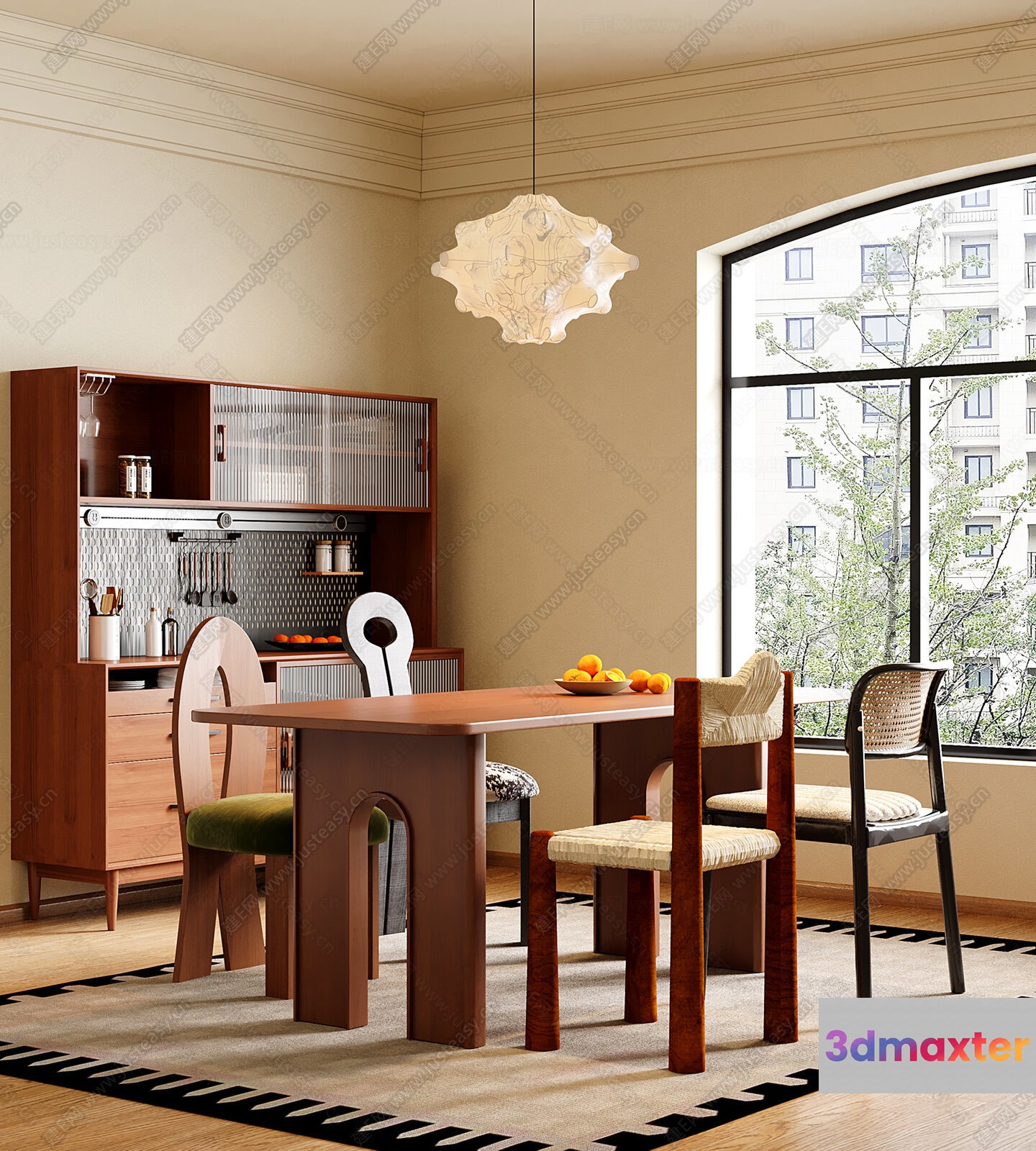 Modern Dining Room 3D Model - 16725 - VRAY Render