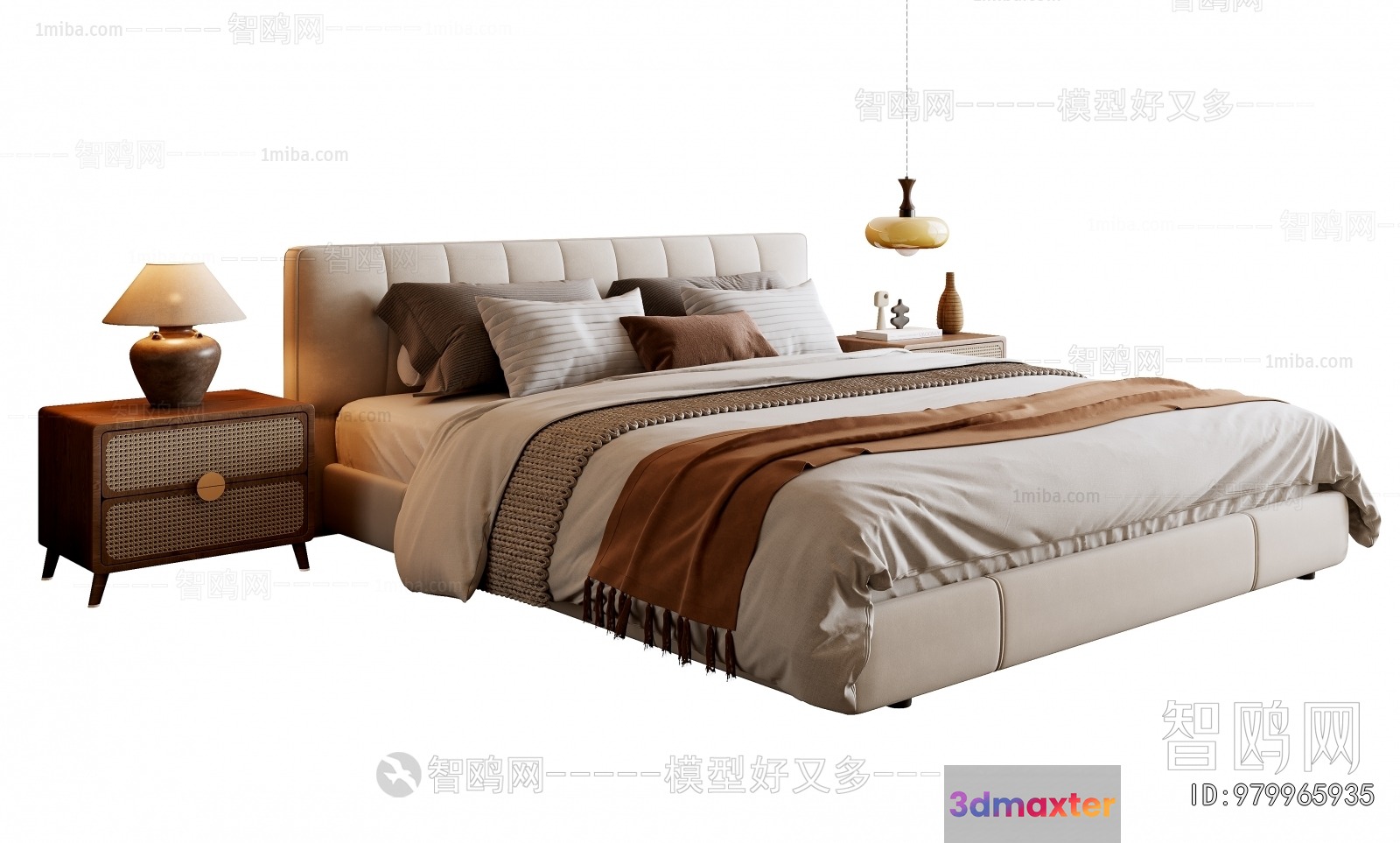 Cozy Bedroom 3D Model - 8299 - VRAY Render