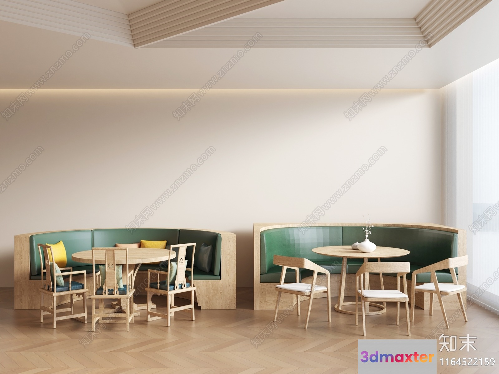 Modern Dining Room 3D Model - 17660 - VRAY Render