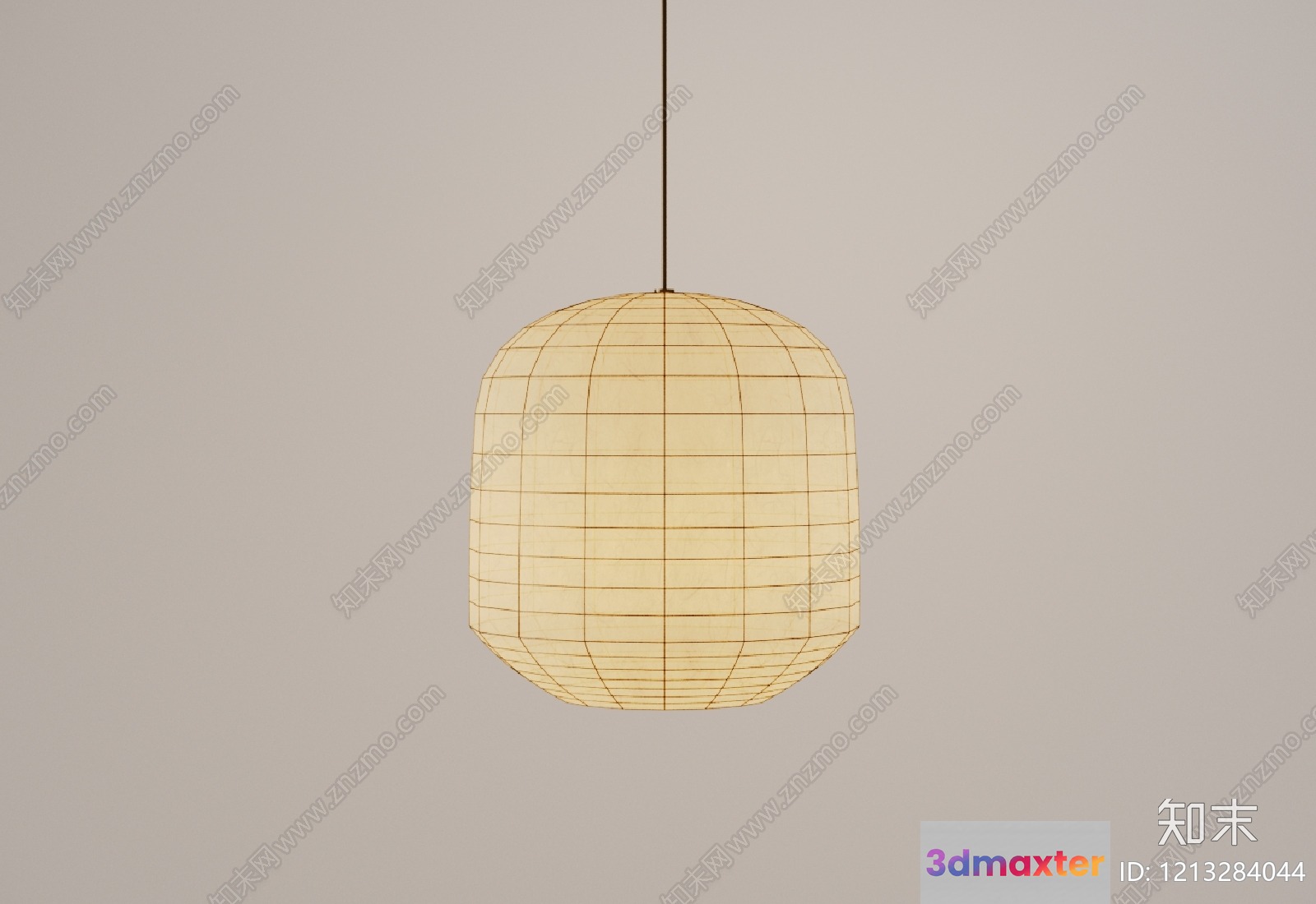 A Beige Hanging Light Fixture 3D Model - 12553 - VRAY Render