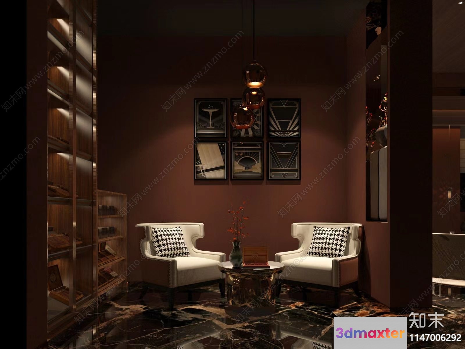 Cozy Living Room 3D Model - 15998 - VRAY Render