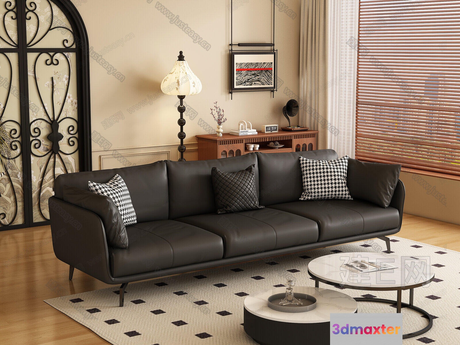 Modern Living Room 3D Model - 9699 - VRAY Render