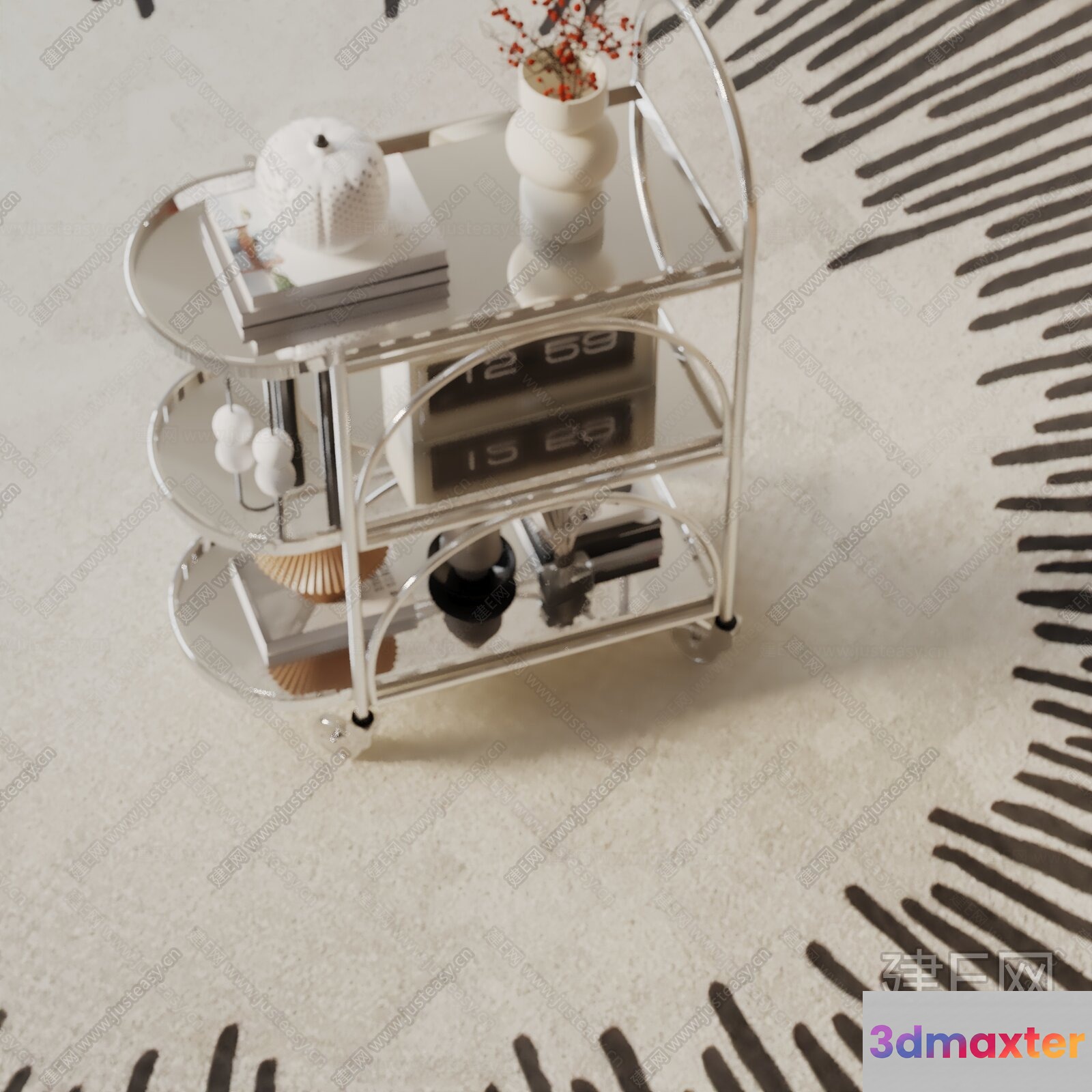 Modern Home Decor 3D Model - 1527 - VRAY Render