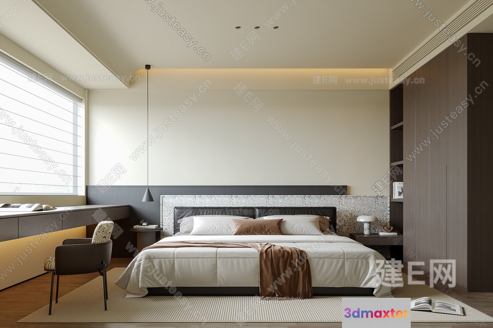 Cozy Bedroom 3D Model - 2241 - VRAY Render