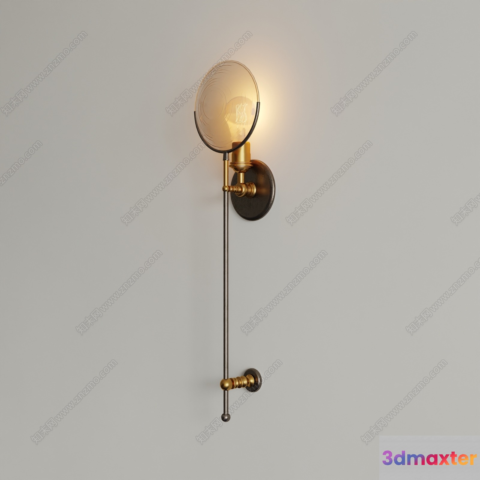 Gold Light Fixture 3D Model - 5884 - CORONA Render
