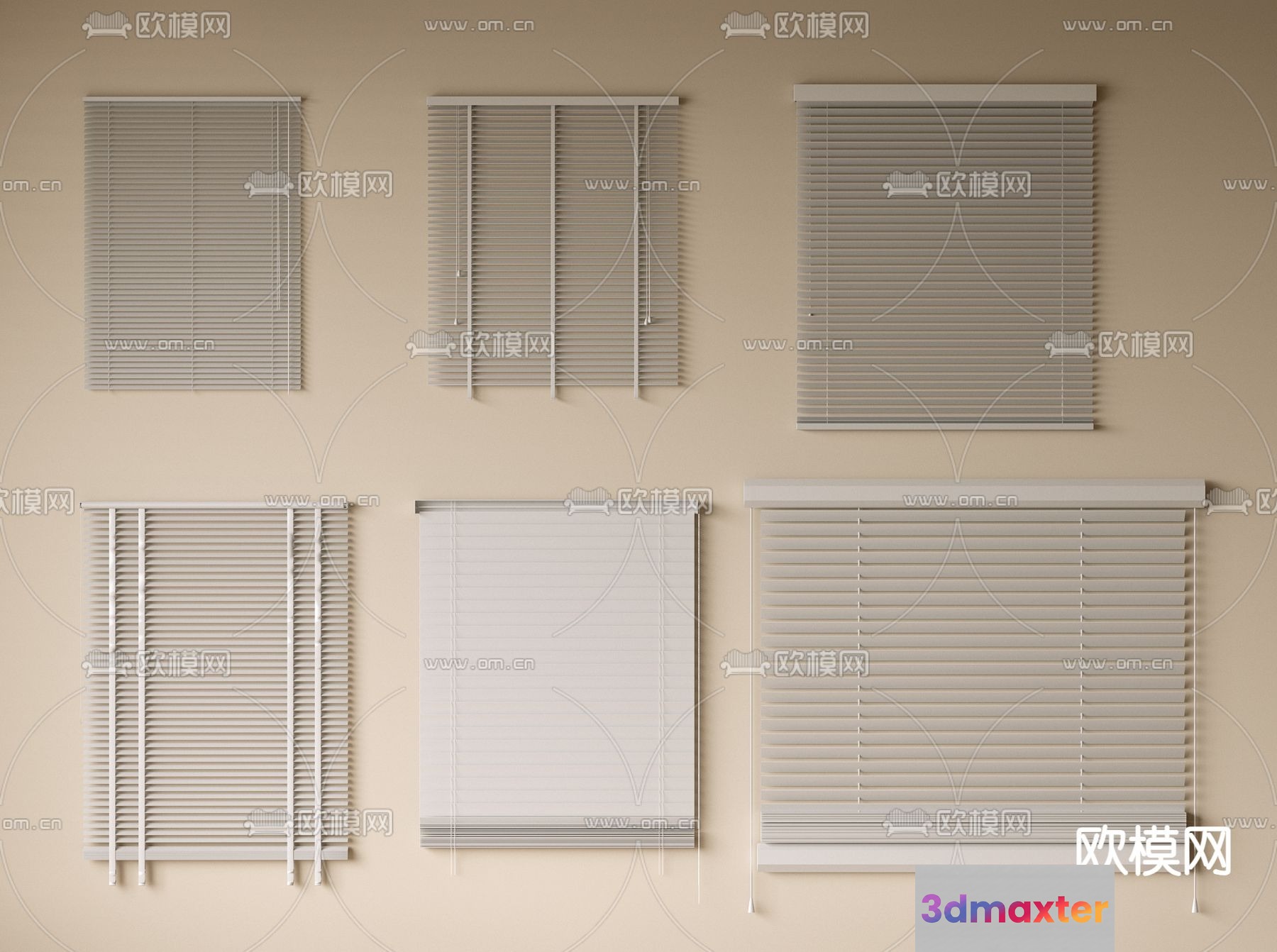 Window Blinds 3D Model - 8593 - VRAY Render