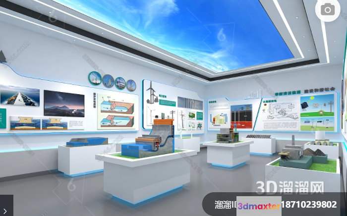 Modern 3D Exhibition Room 3D Model - 496 - VRAY Render