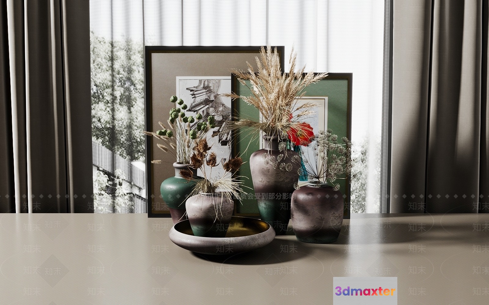 Home Decor Items 3D Model - 15210 - VRAY Render