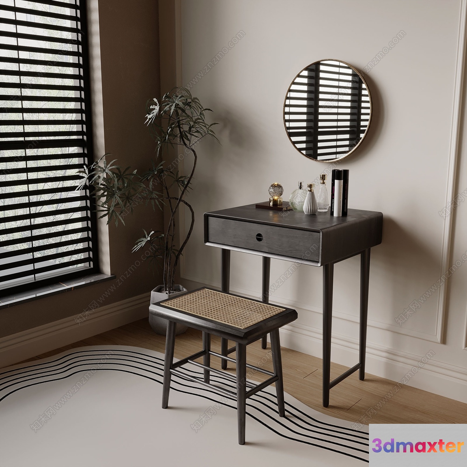 A Modern Vanity Table 3D Model - 14560 - VRAY Render