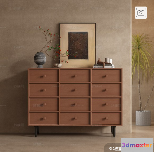 Modern Chest Of Drawers 3D Model - 5349 - VRAY Render