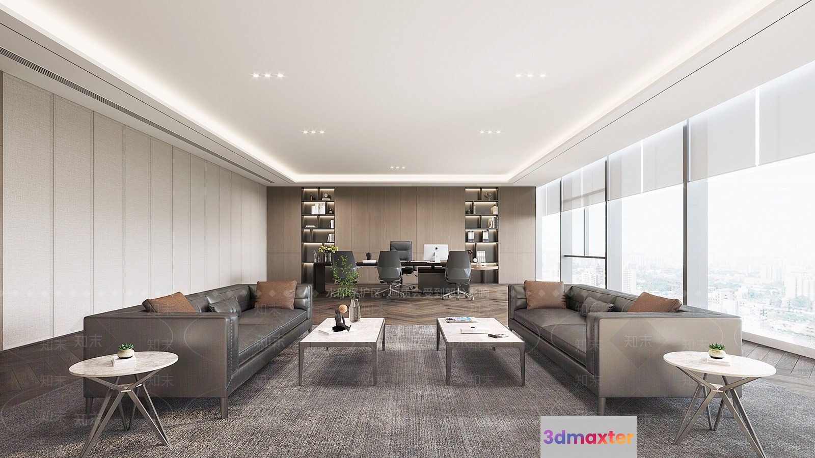 Modern Office Space 3D Model - 3543 - VRAY Render