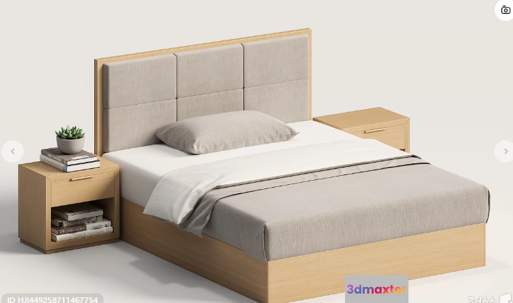 A Modern Bedroom 3D Model - 20682 - VRAY Render