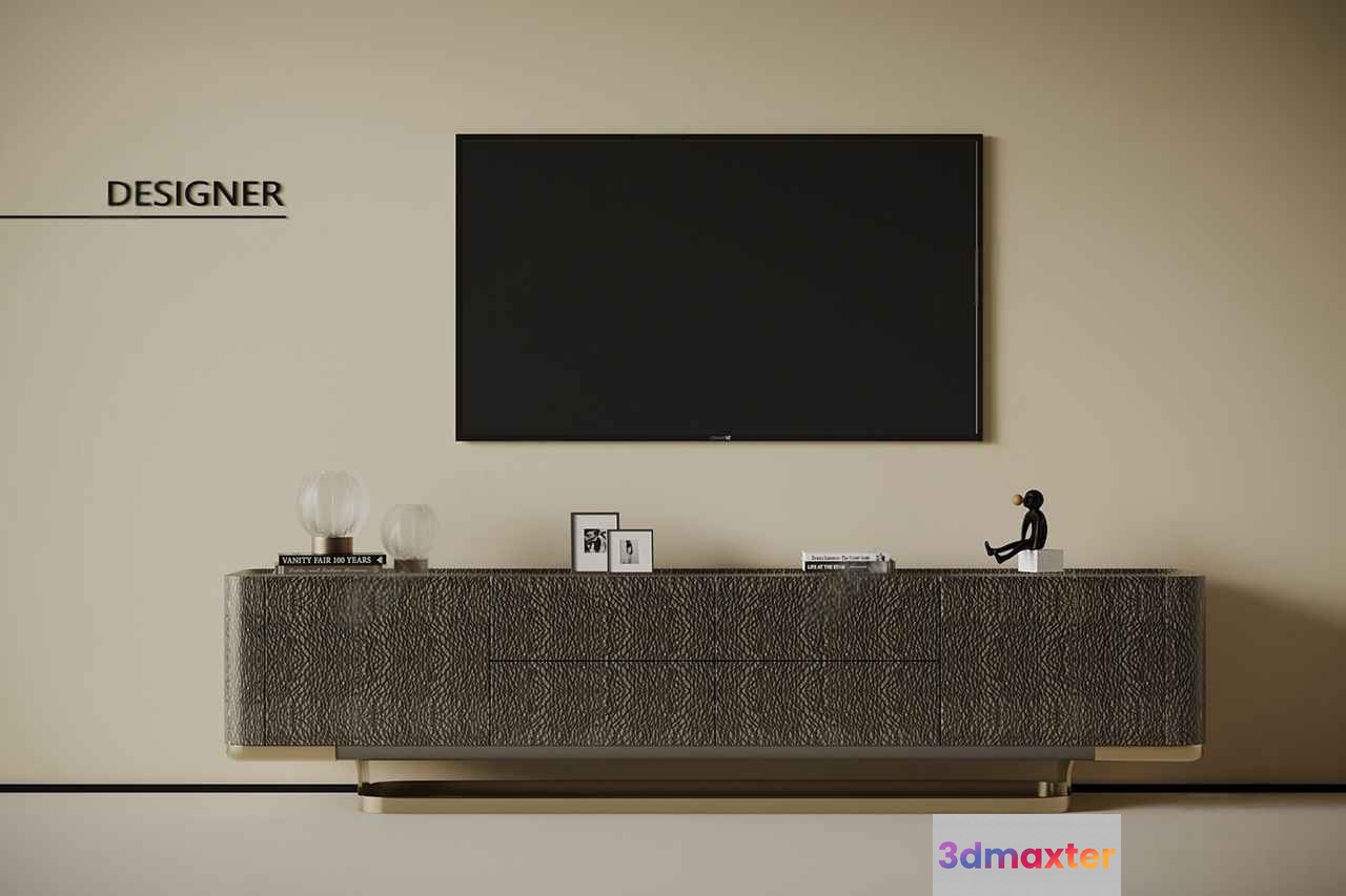 Modern Tv Stand 3D Model - 8501 - VRAY Render