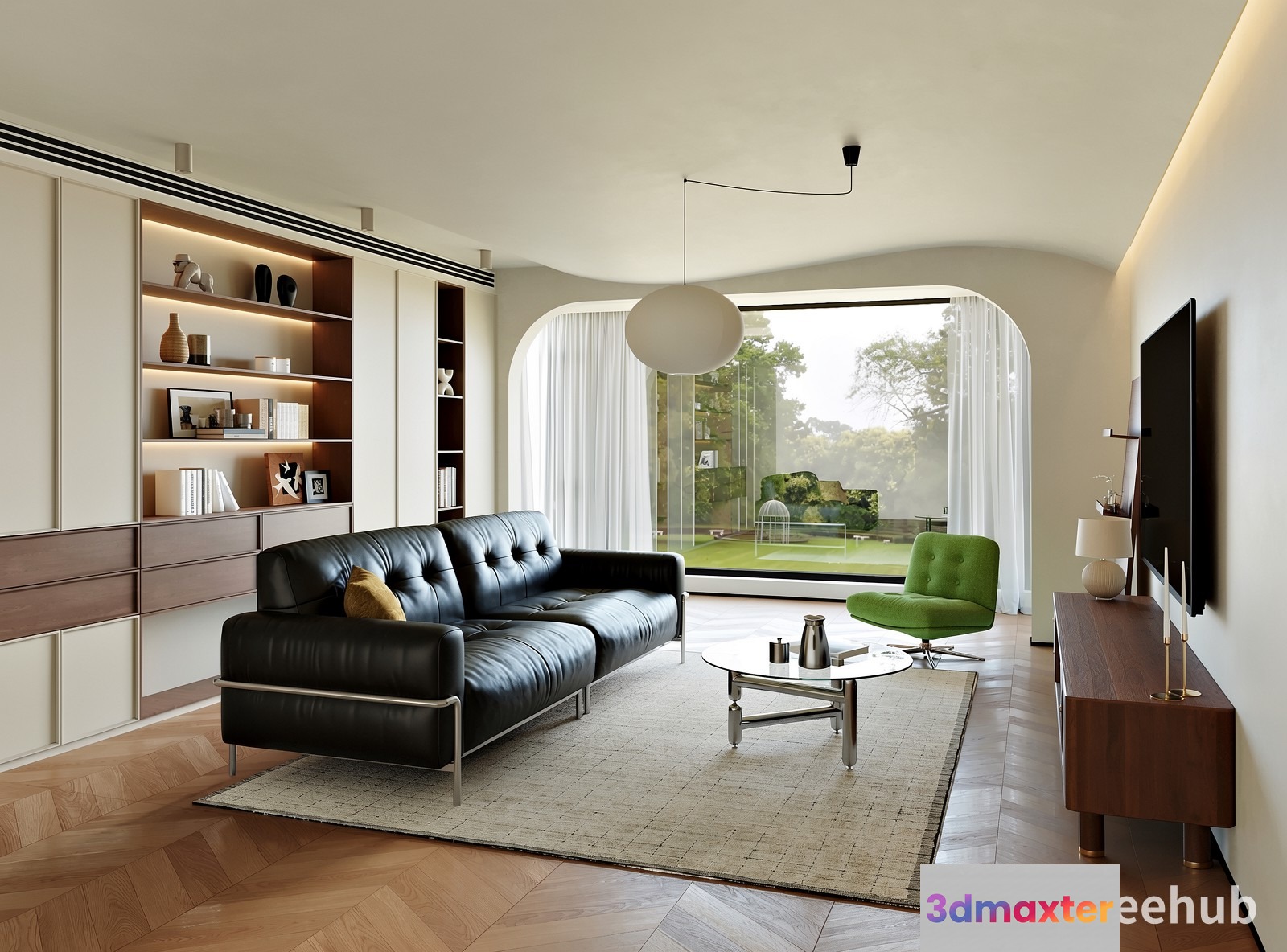 Modern Living Room 3D Model - 20937 - VRAY Render