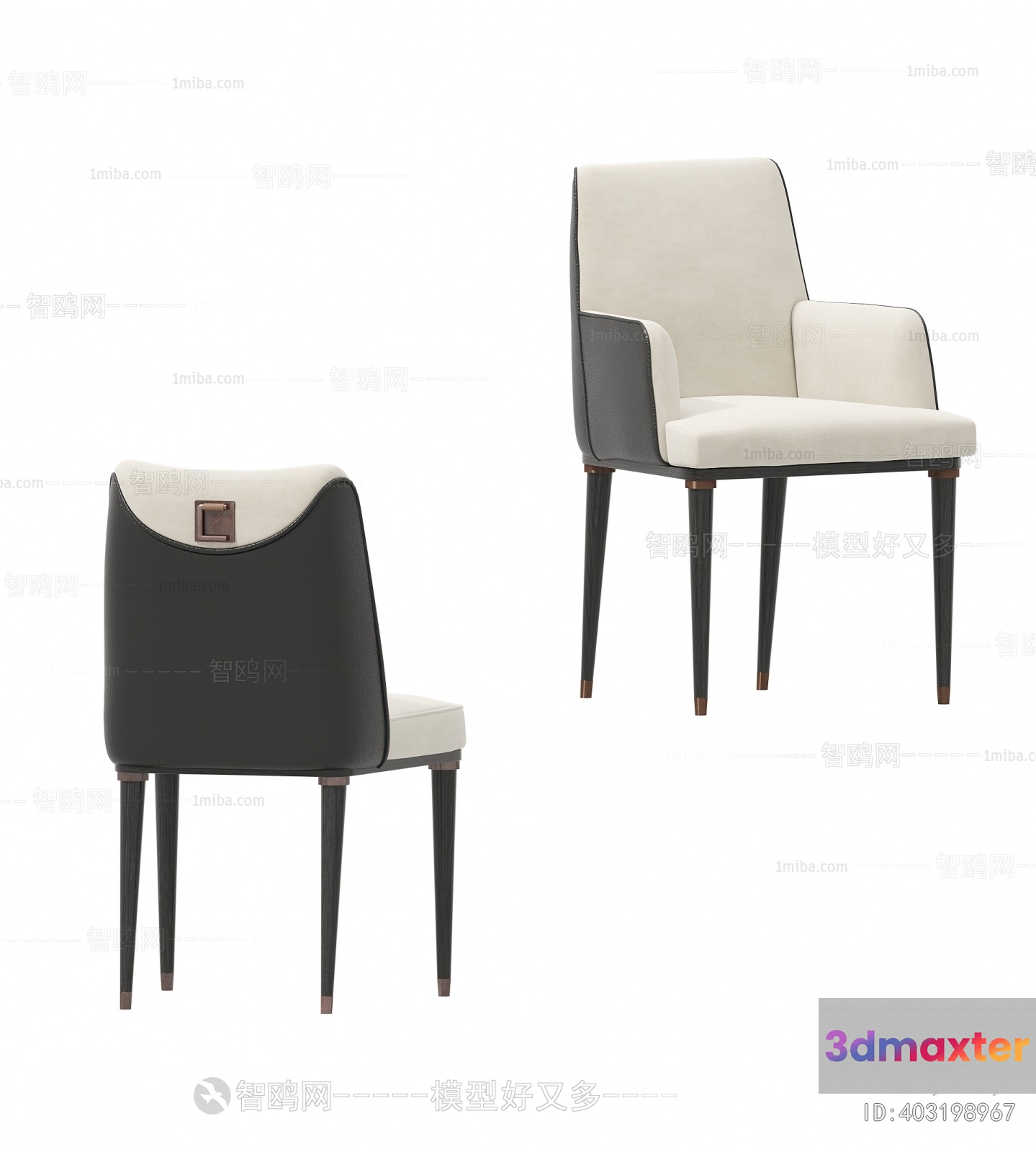 Modern Beige Chair 3D Model - 18553 - VRAY Render