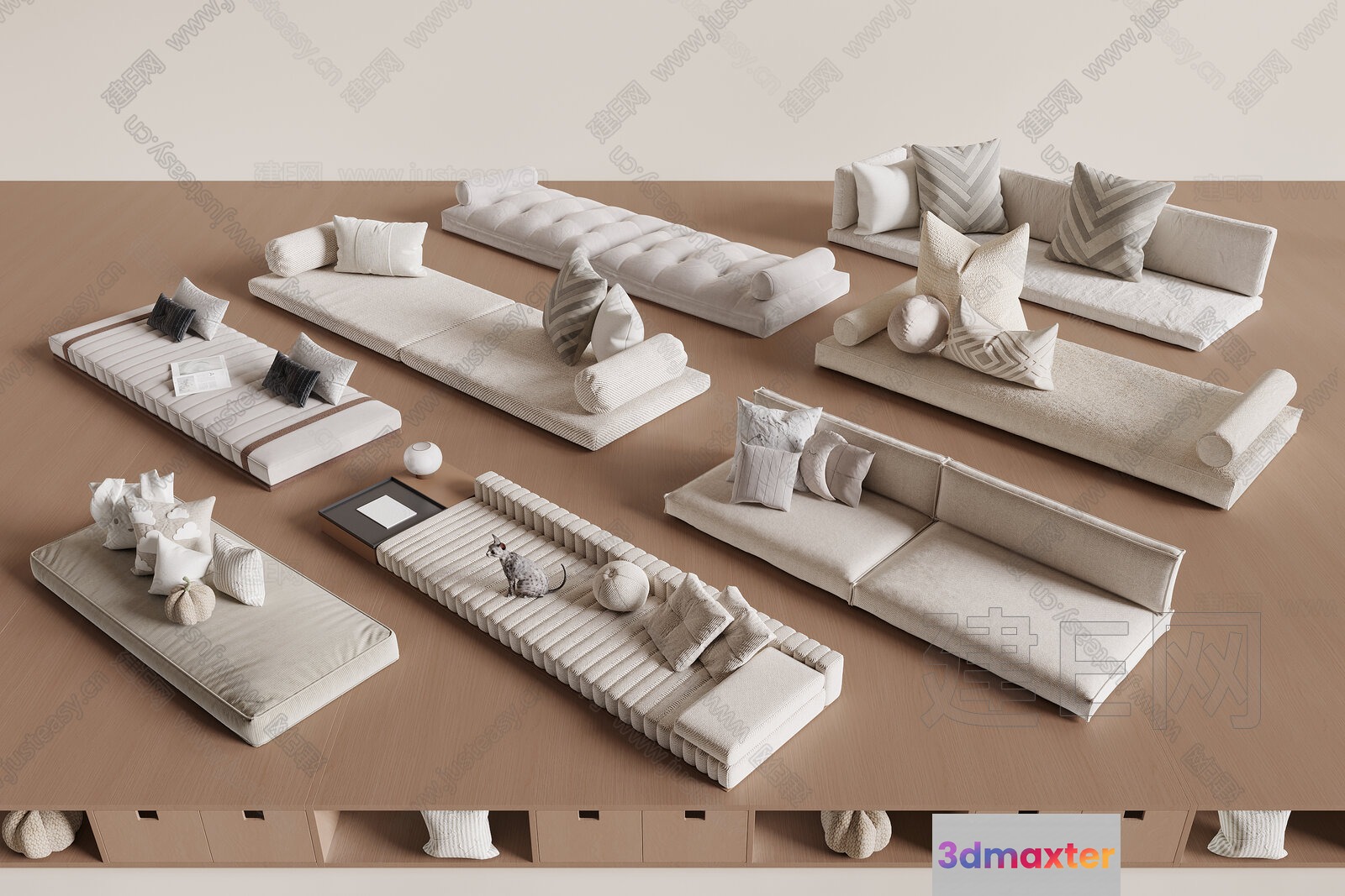 Modern Living Room 3D Model - 7823 - VRAY Render
